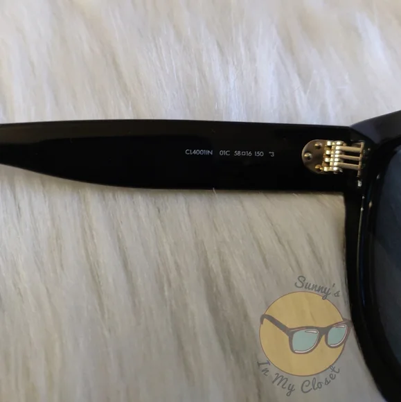 Celine Flat Top Sunglasses ? CL4001in BEAUTIFUL ❤️ Buy Celine Black Acetate CL400921 Oversized Flat Top  main image 4